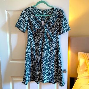 Shein green floral mini